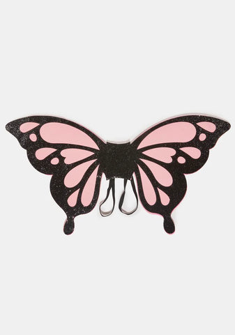 Pink Glitter Butterfly Wings