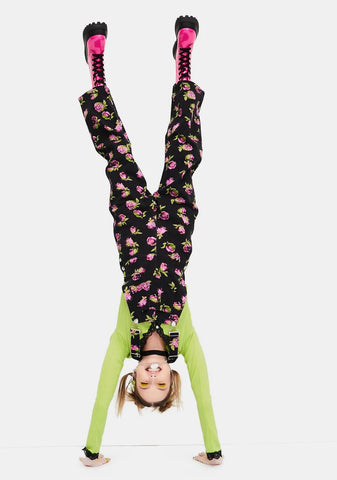 Lost In Yesterday Floral Overalls