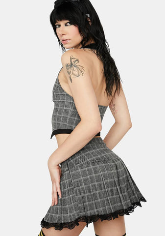 Keep On Rollin' Pleated Mini Skirt