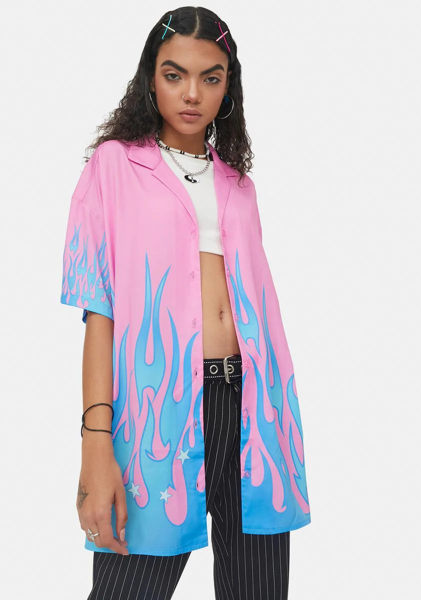 Halfpipe Hottie Button Up Shirt