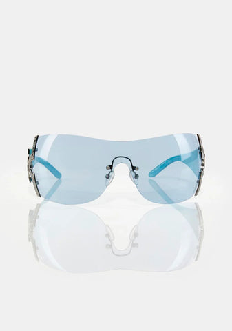 Blue Donna Shield Sunglasses