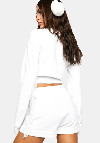 Avalanche Fringe Sweater Shorts