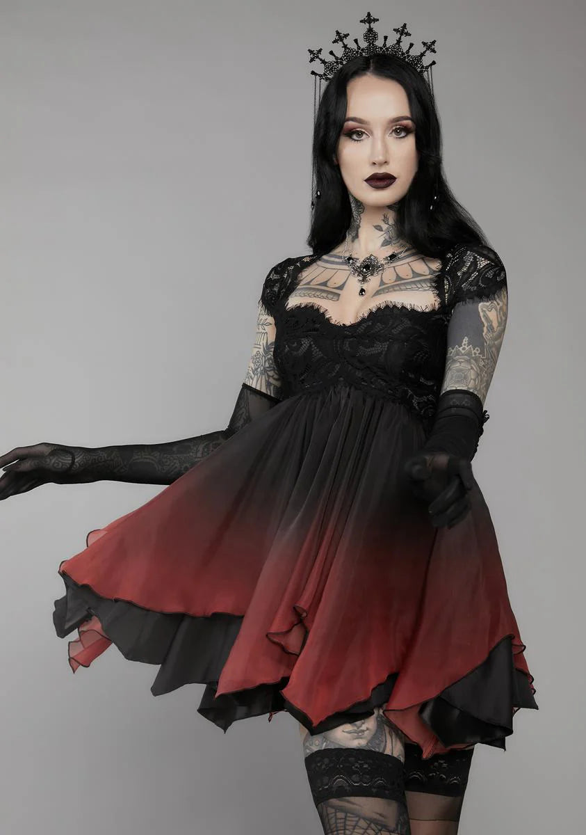 Blood And Lust Ombre Mini Dress