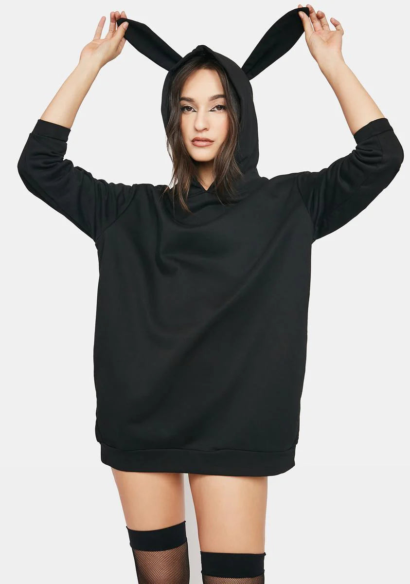 Noir Get It Hoppin' Oversized Hoodie