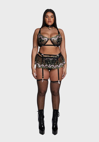 Plus Blossomed Soul Lingerie Set