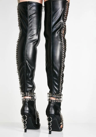 Queen Pin Thigh High Boots
