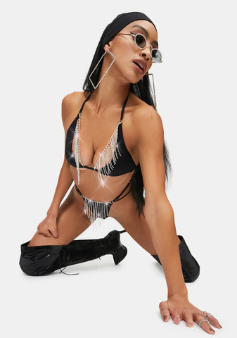 Naughty Girl Rhinestone Bodysuit