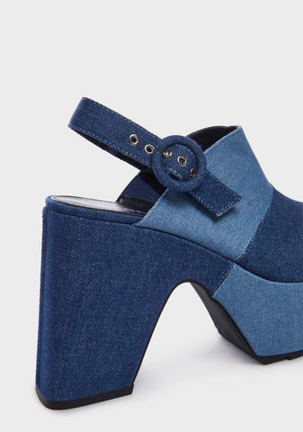 Stitched Up Platform Heels