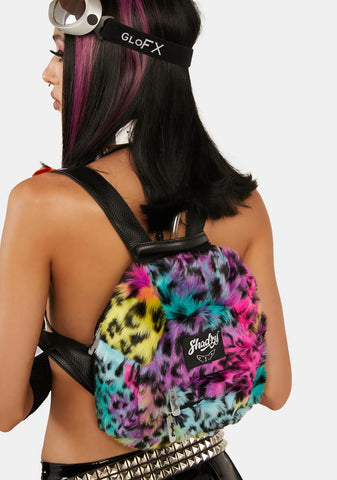 Rainbow Cheetah Hydration Backpack