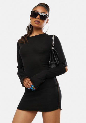 Up At Midnight Bodycon Mini Dress