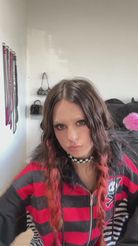 Stripes And Tails Oversized Graphic Hoodie