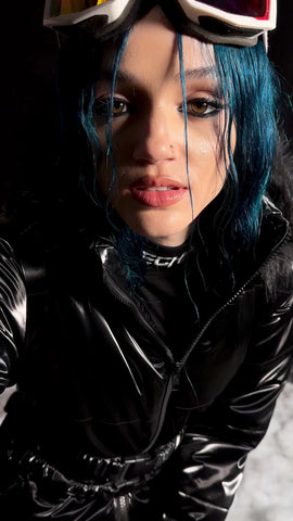 Aurora Beam Liquid Velvet Snowsuit - Black