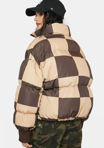 Payton Check Puffer Jacket