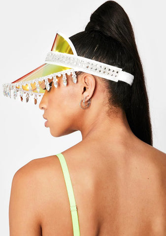 Yellow Holographic Advize Me Visor Hat
