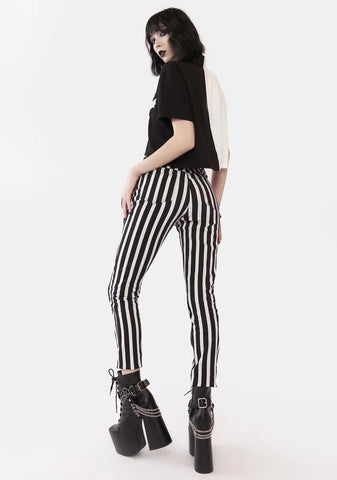 New Idols Striped Skinny Jeans
