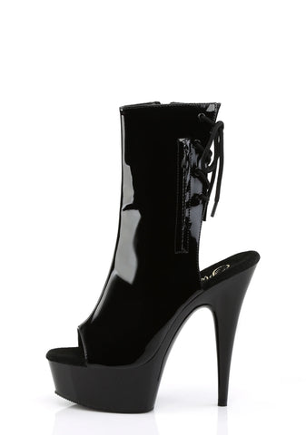 Delight-1018 Platform Ankle Boots-Black
