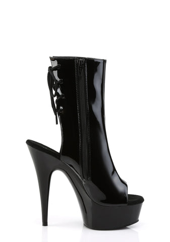 Delight-1018 Platform Ankle Boots-Black