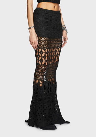 Hope For The Worst Crochet Skirt