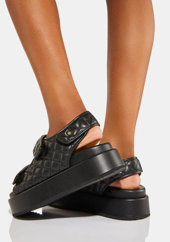 Noa Quilt Platform Sandals