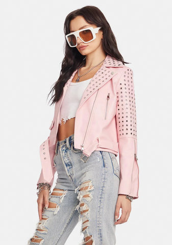 Rosalita Studded Moto Jacket
