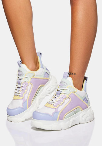 White Multi CLD Chai Platform Sneakers