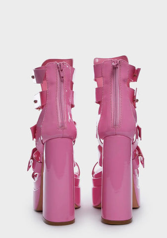 Pink Bibbi Platform Heels