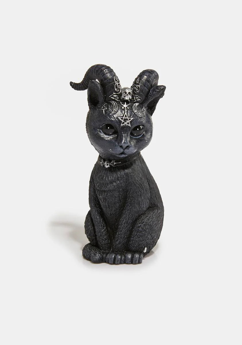 Pawzuph Horned Occult Cat Figurine