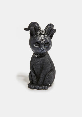 Pawzuph Horned Occult Cat Figurine