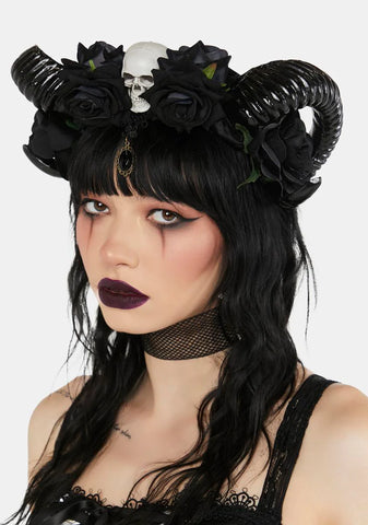 Skull And Horn Headpiece