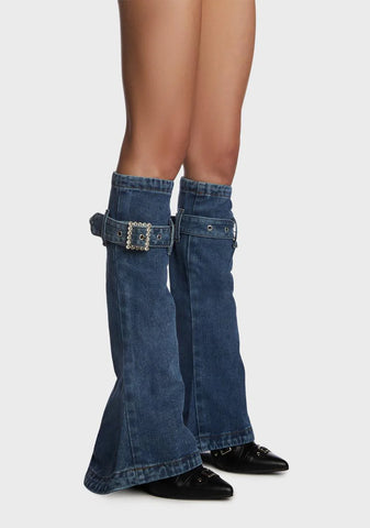 Sweet Charmer Denim Leg Warmers