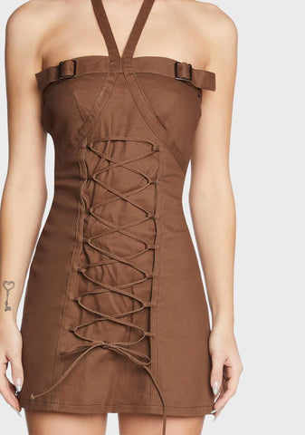 Madeline Lace Up Dress