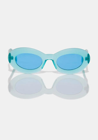 Marigold Menthol Blue Cat Eye Sunglasses