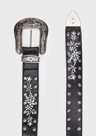 Cavern Crazy Fringe Belt - Black