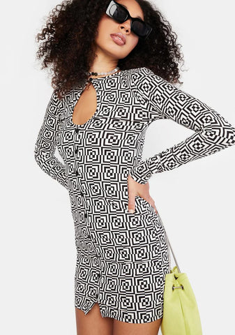 Optic Square Luder Mini Dress