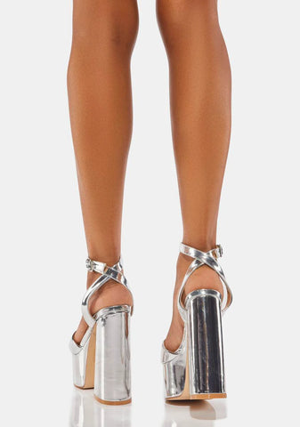 Silver Ruduki Platform Heels