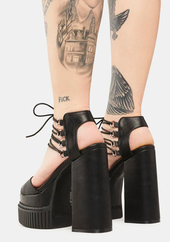Strappy Platform Creeper Heels