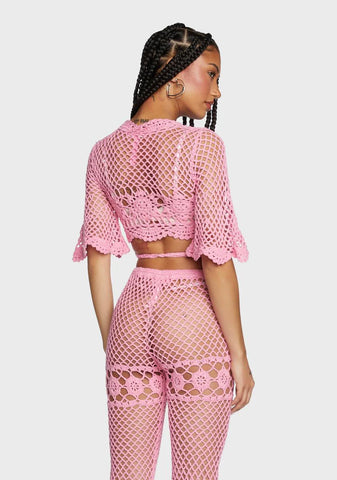 Dream Away Crochet Wrap Top