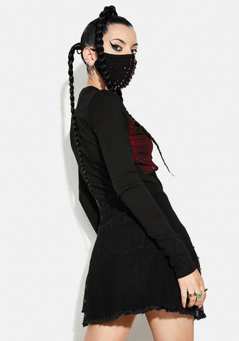 Plaid Two Piece Long Sleeve Shirt