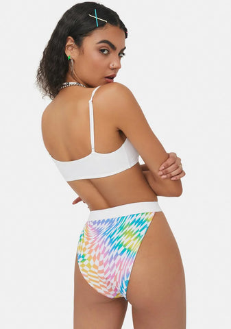 Surreal Life Checkered Bikini Set