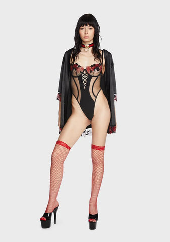 Rosa Bella Sheer Teddy