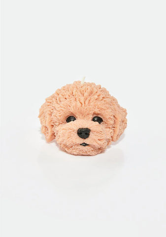 Blush Nude Wauwau Poodle Candle