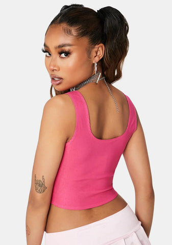 Bubblegum Down For It Corset Top