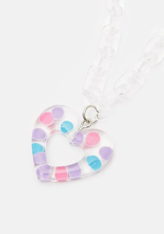 Filled With Love Clear Chain Necklace