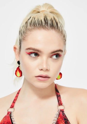 Keep It Hot Hot Hot Flame Earrings