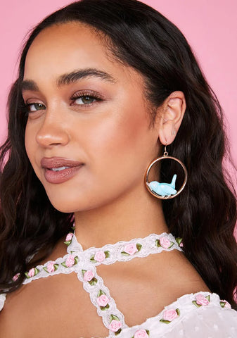Wings Of Fancy Hoop Earrings