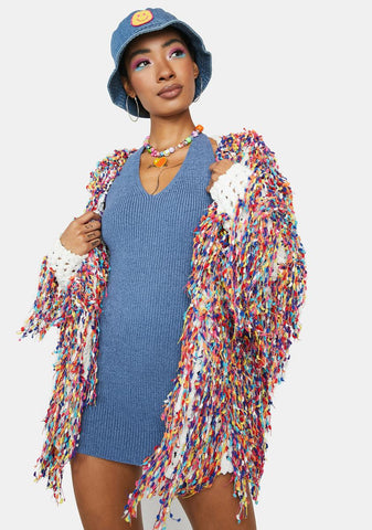 Show Your Flare Shaggy Cardigan