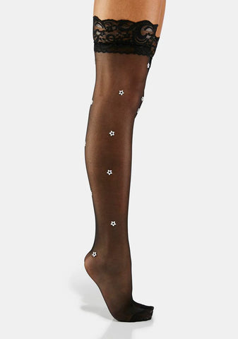 Slick Flashy Mood Thigh Highs