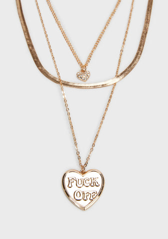 Words Hurt Layered Necklace