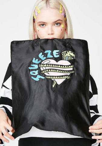 Squeeze Satin Tote