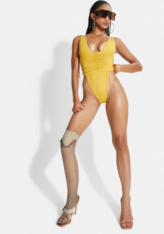 Mustard Echo One Piece Swimsuit